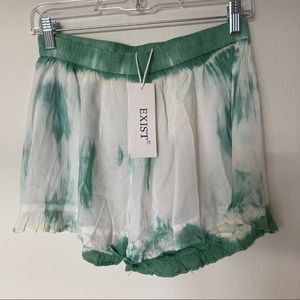 Exist Flowing Green/White Beach Summer Short Women's Size XL